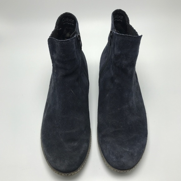 Gabor Chelsea Pescara Navy Blue Suede Boots Sz 5.5 - Picture 2 of 8